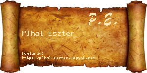 Plhal Eszter névjegykártya